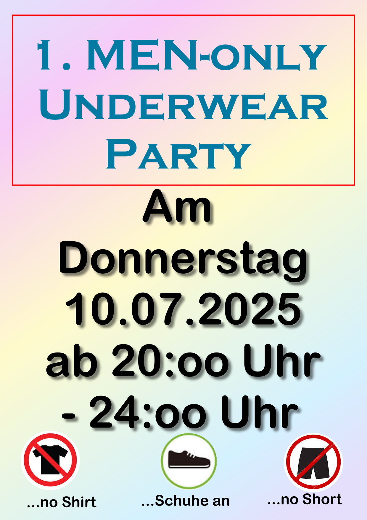 20. Juli 2025 20:00 Uhr!